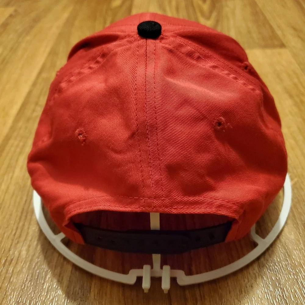 Vintage 90s Mickey Mouse Hat Men Snapback Red Disney Est‎ 1928